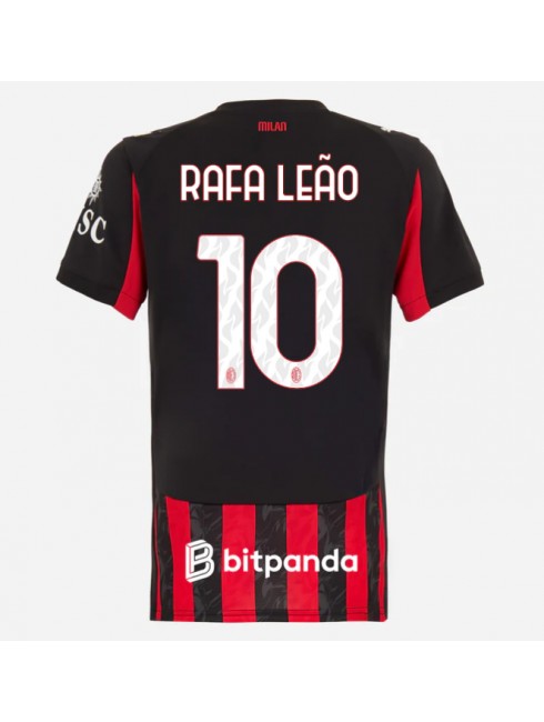Zenske Futbalové oblečenie AC Milan Rafael Leao #10 2025-26 Krátky Rukáv - Domáci Zenske Futbalové oblečenie AC Milan Rafael Leao #10 2025-26 Krátky Rukáv - Domáci
